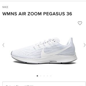 Nike White Air Zoom Pegasus 36 Sneakers - Size 6 NWOT